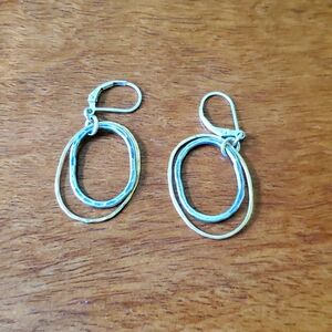 Sundance hand-hammered 14k gold and sterling silver earrings